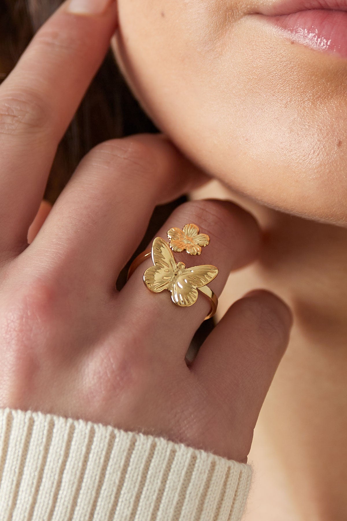Butterfly & flower ring