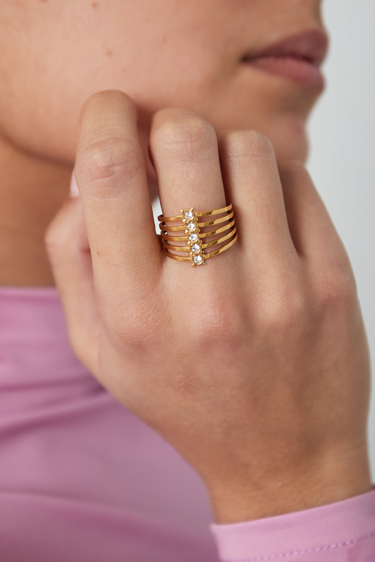 Stacked sparkle ring