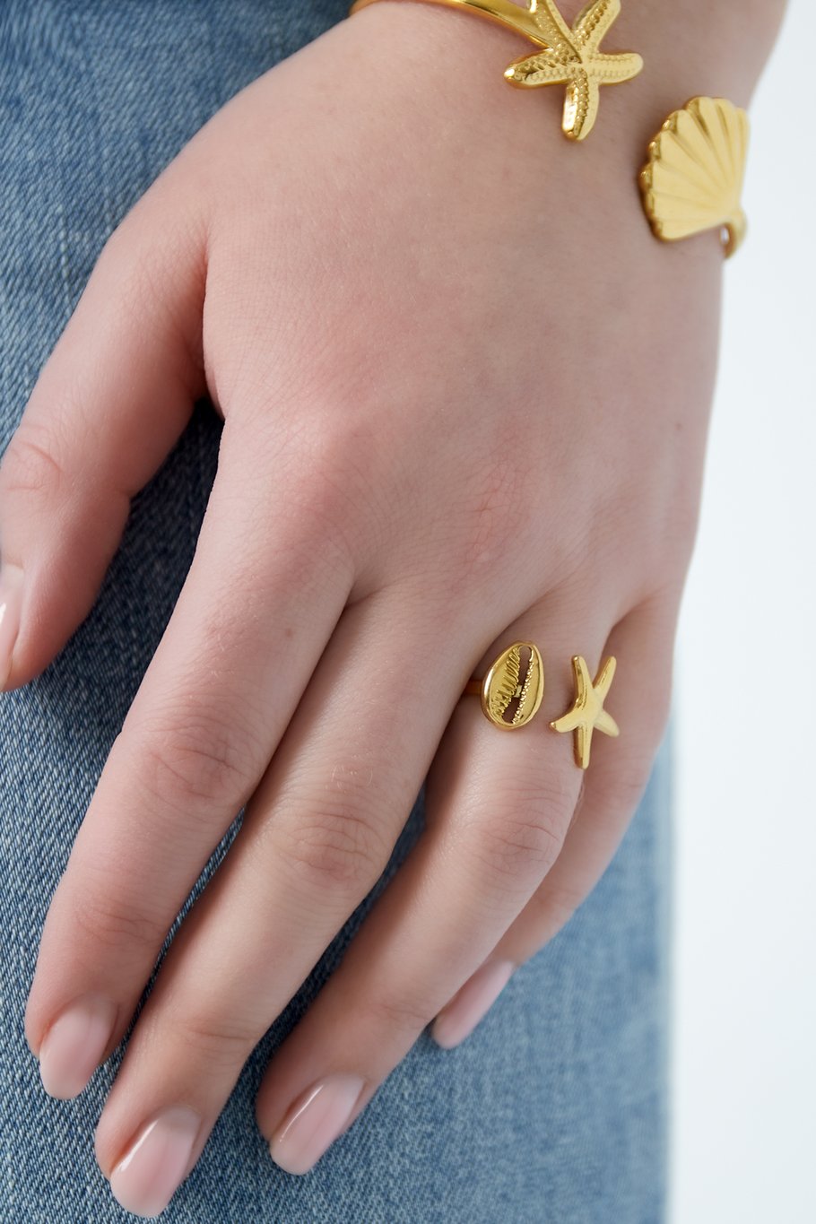 Shell & starfish ring