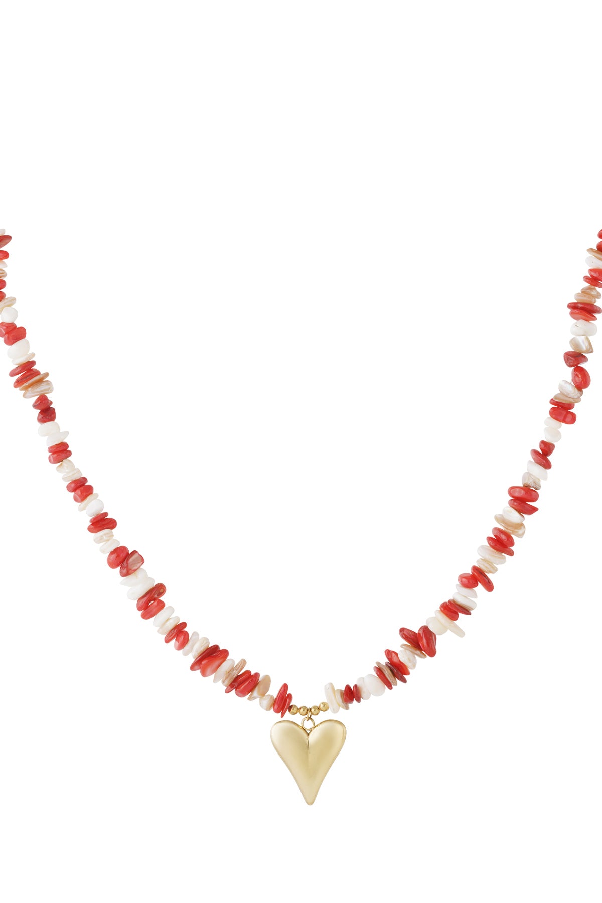 Kralenketting met hartbedel