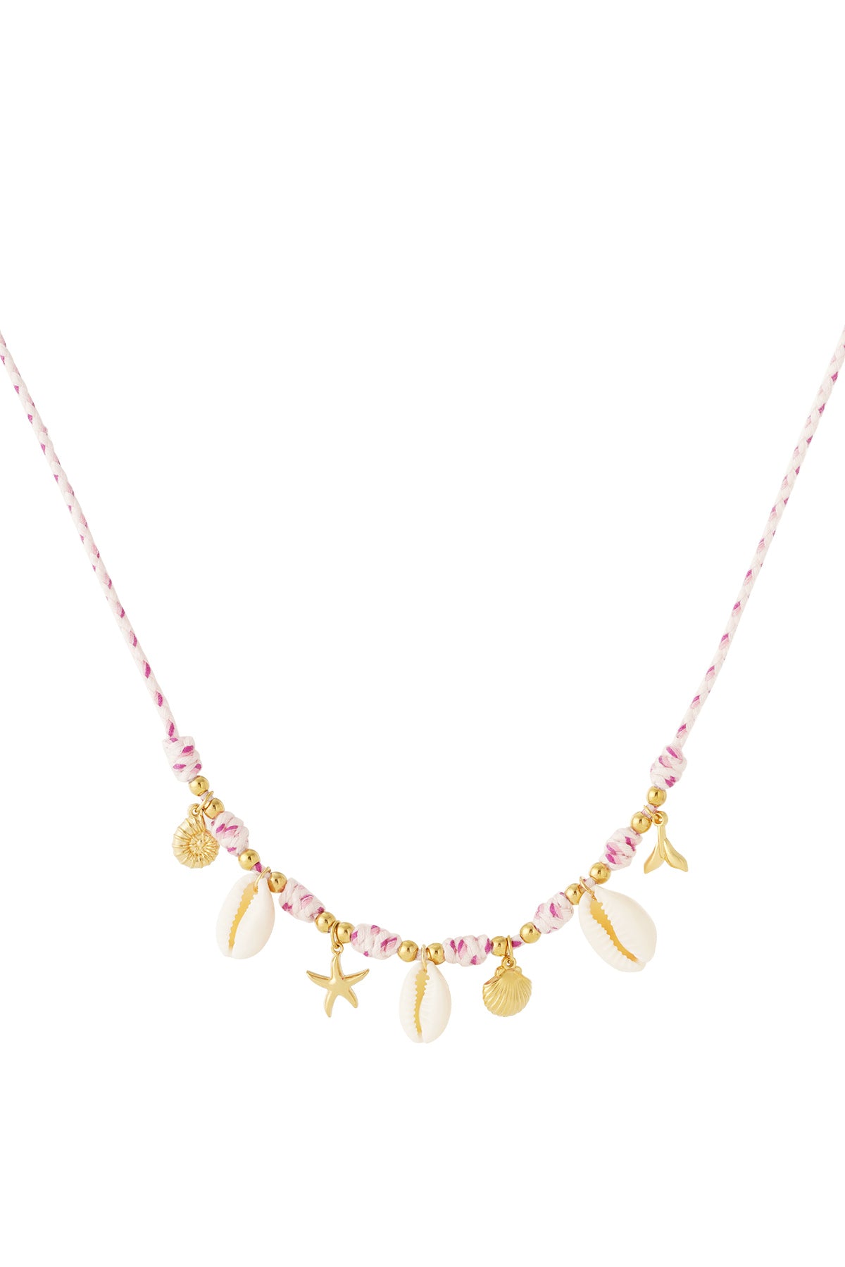 Shell and charm necklace