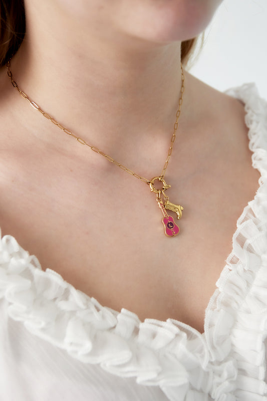Necklace with western style charms