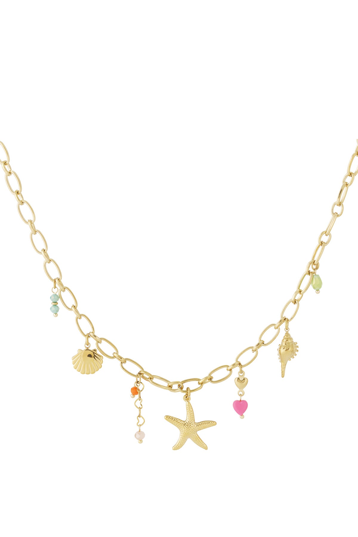 Necklace with charms and star