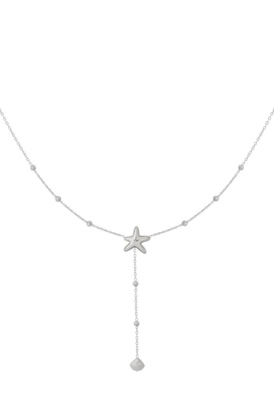 Ketting met zeester en schelp bedel