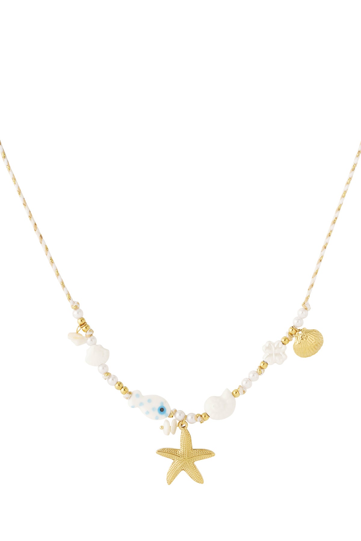 Necklace with shells and starfish