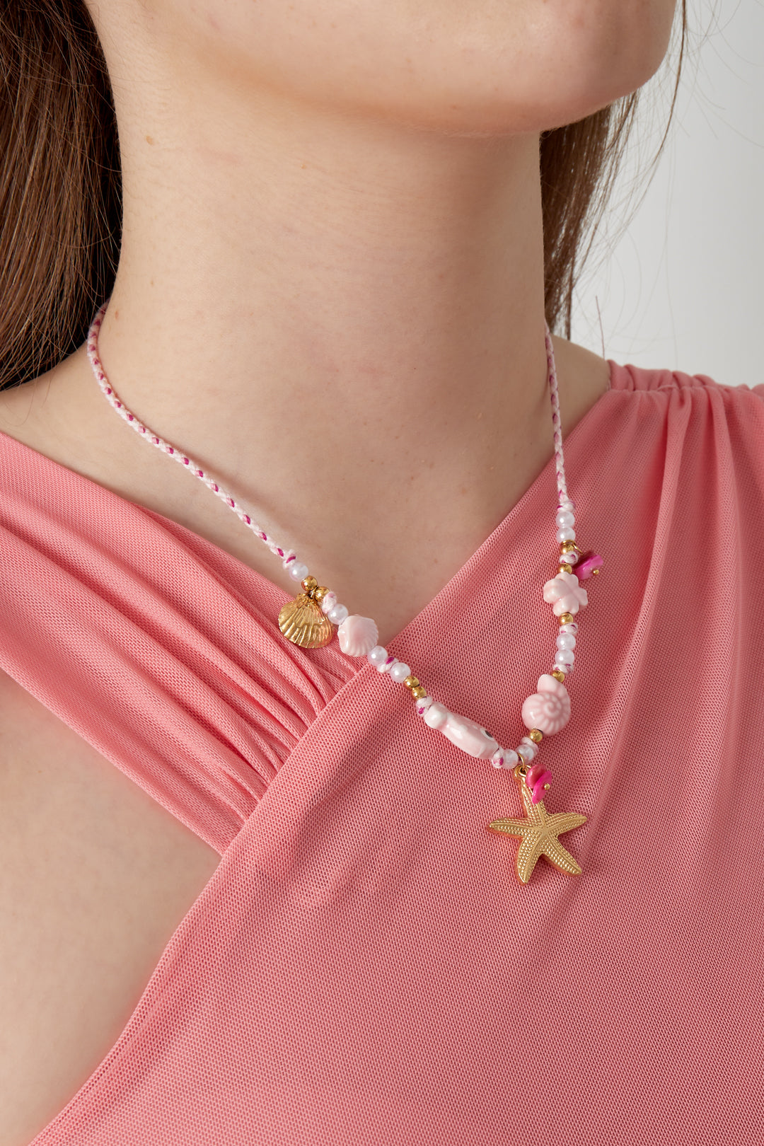 Necklace with shells and starfish