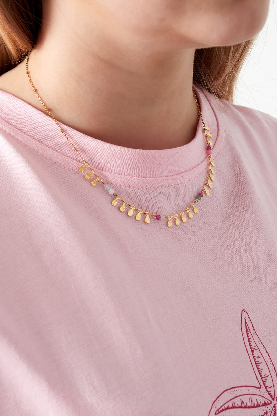 Necklace with coins and beads