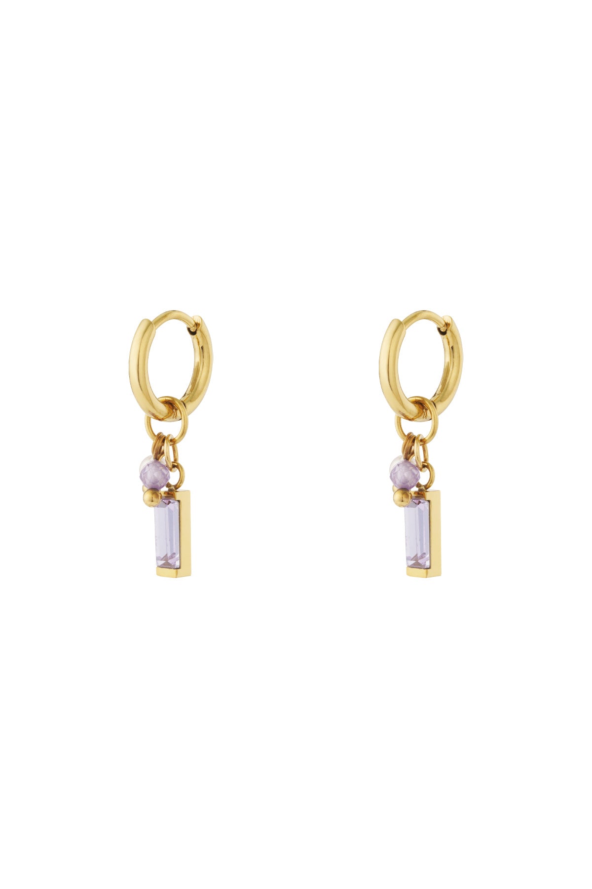 Mini gemstone drop earrings