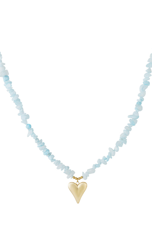Kralenketting met hartbedel