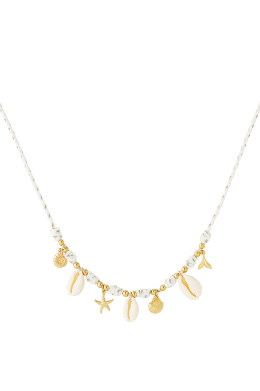 Shell and charm necklace