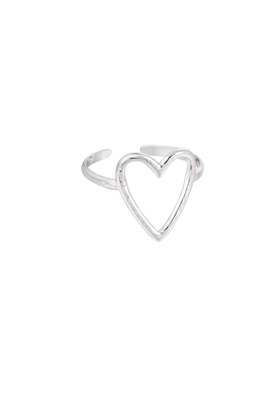 Adjustable heart shaped ring