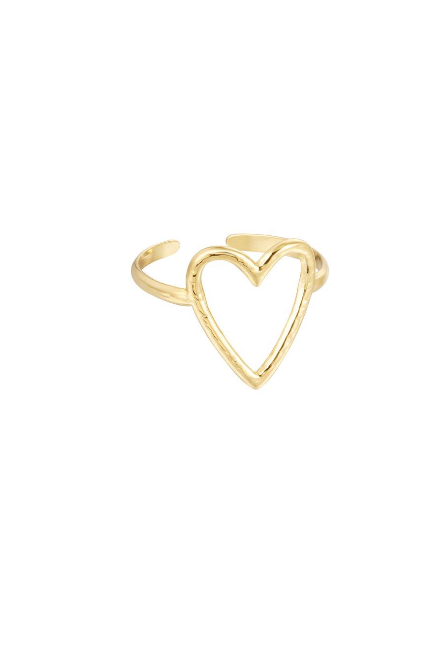 Adjustable heart shaped ring