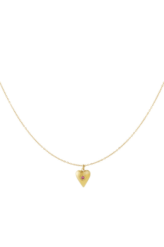 Geboortesteen hart hanger ketting