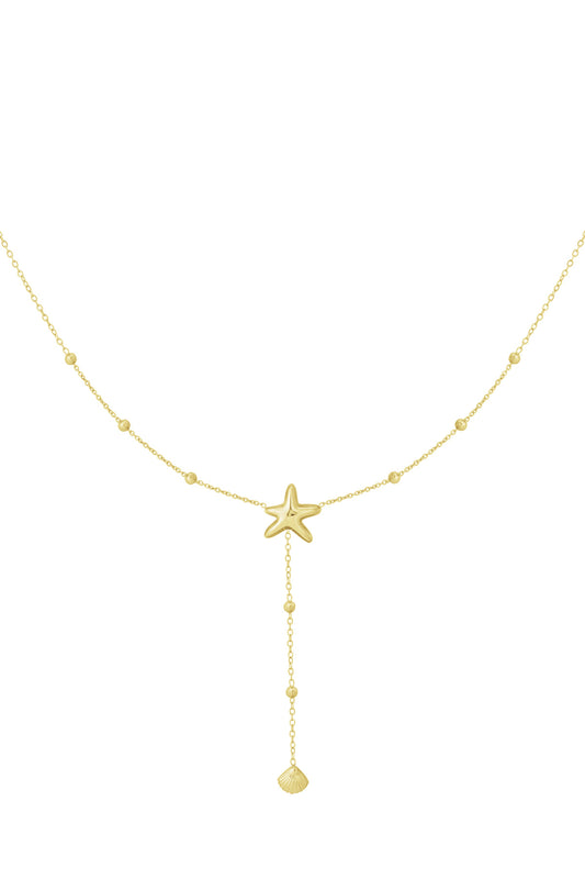 Ketting met zeester en schelp bedel