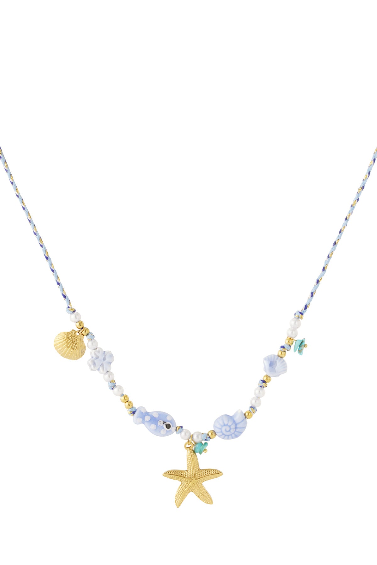 Necklace with shells and starfish