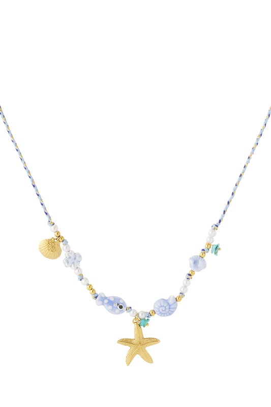 Ketting met schelpen en zeesterren