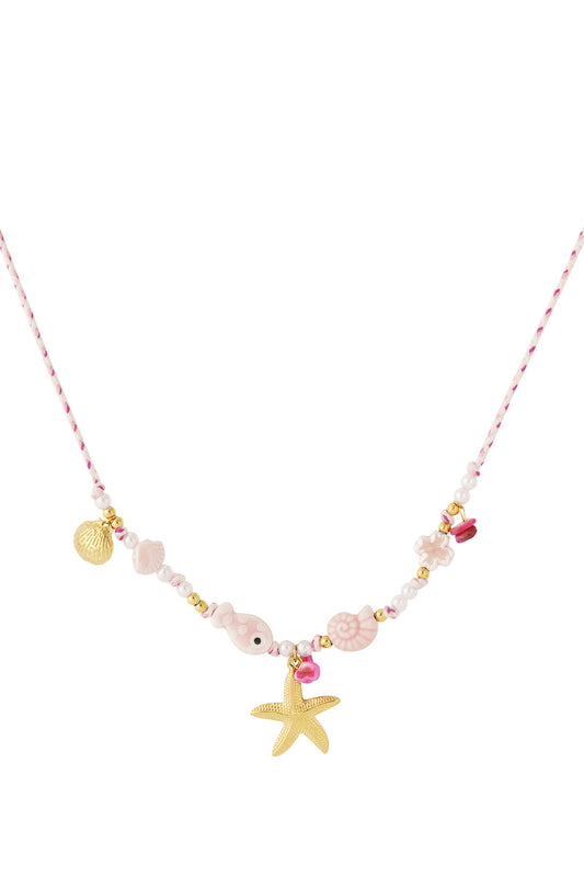 Ketting met schelpen en zeesterren