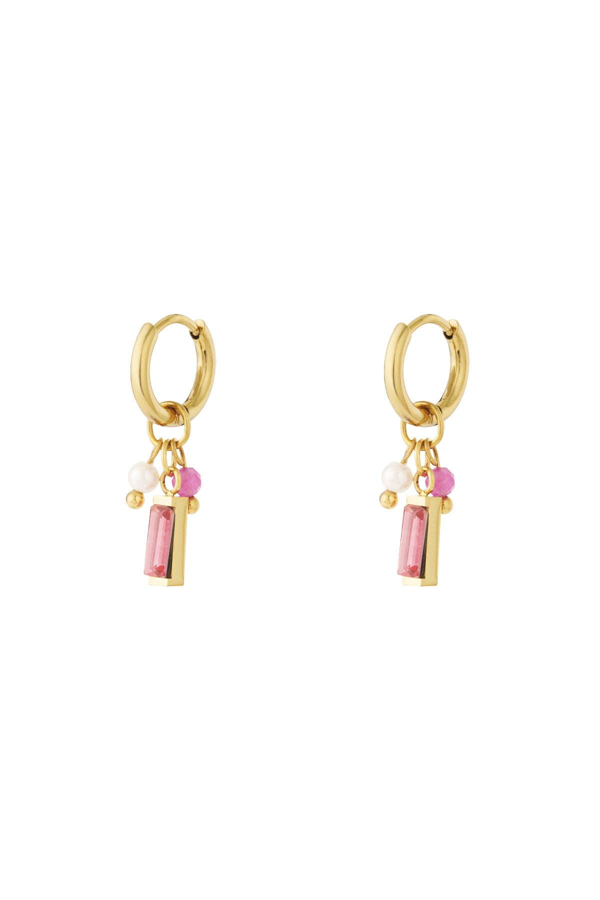 Mini gemstone drop earrings