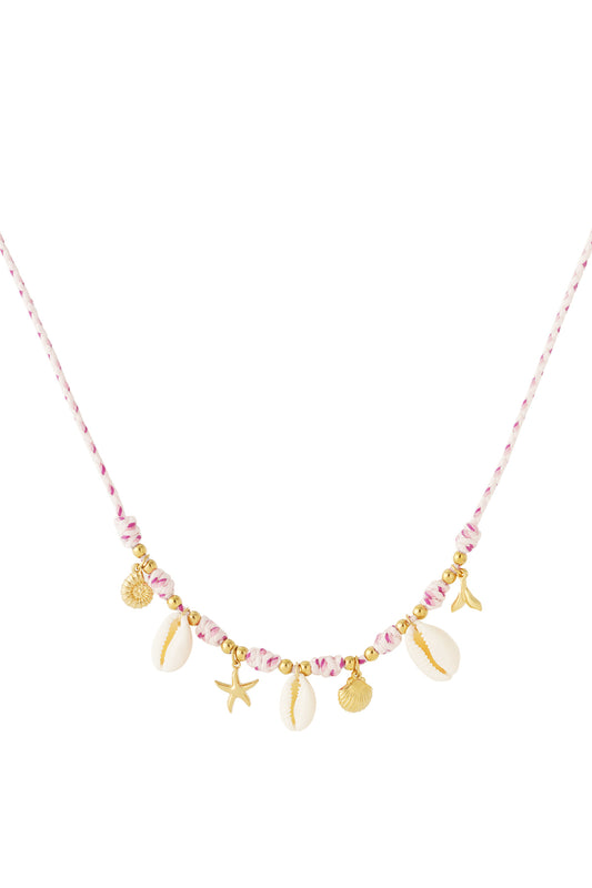 Shell and charm necklace
