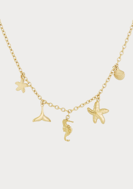 Necklace with ocean charms