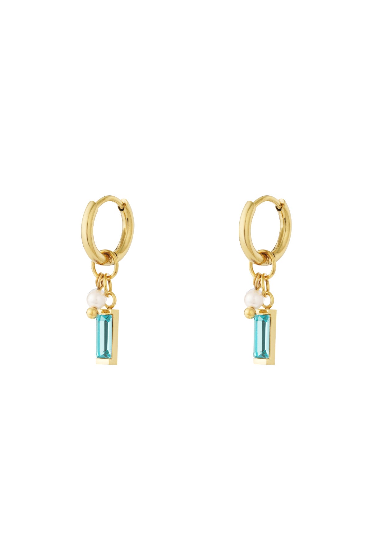 Mini gemstone drop earrings