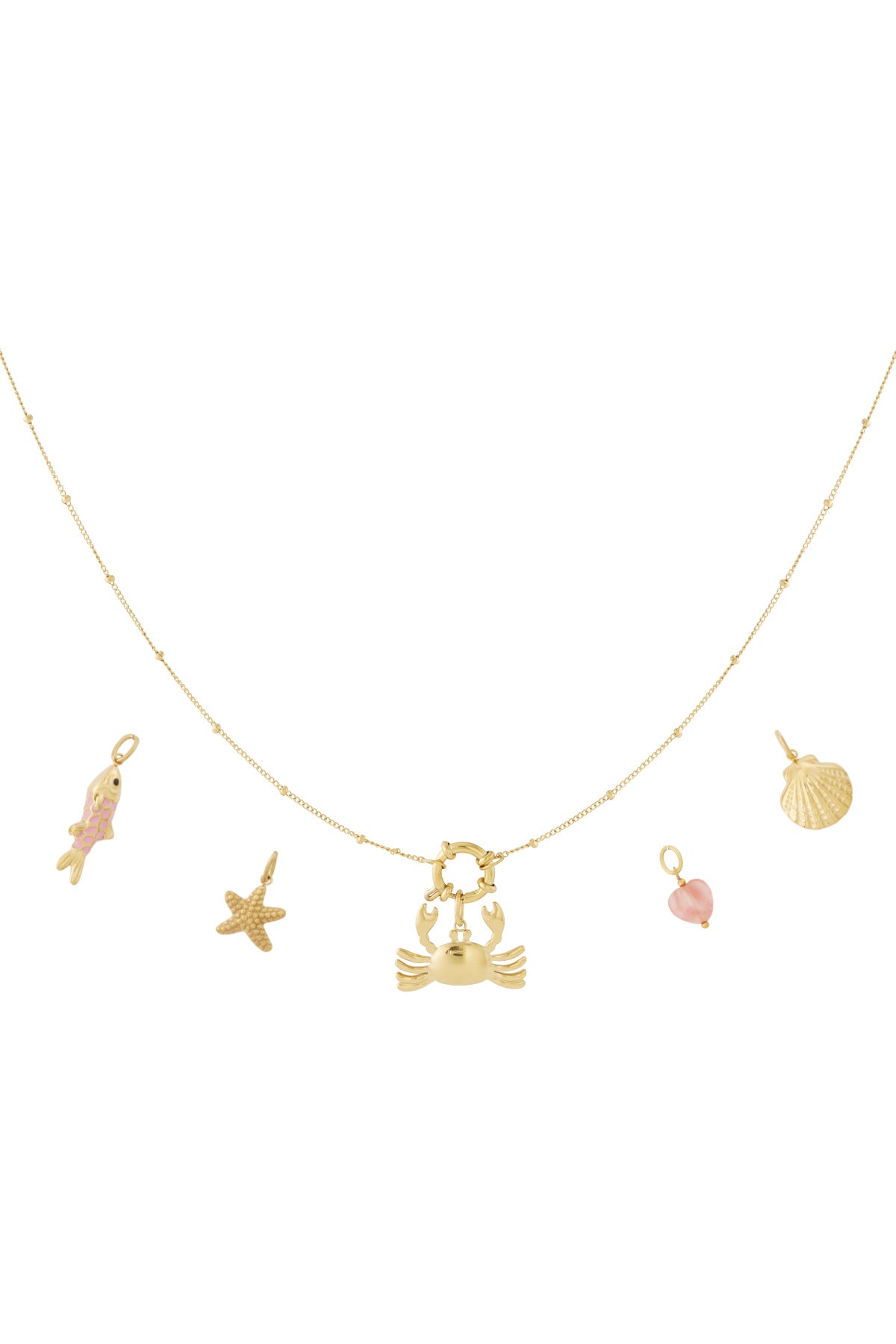 Customizable sea charms necklace