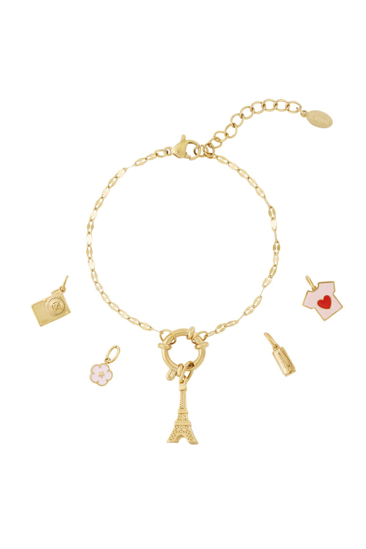Parijse bedelarmband met speelse hangers